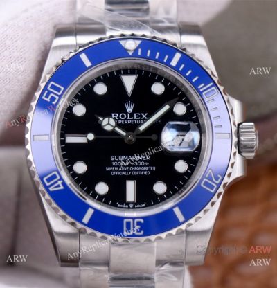 Rolex Submariner new 41MM Blue Ceramic & Black Dial 904l Steel Watch